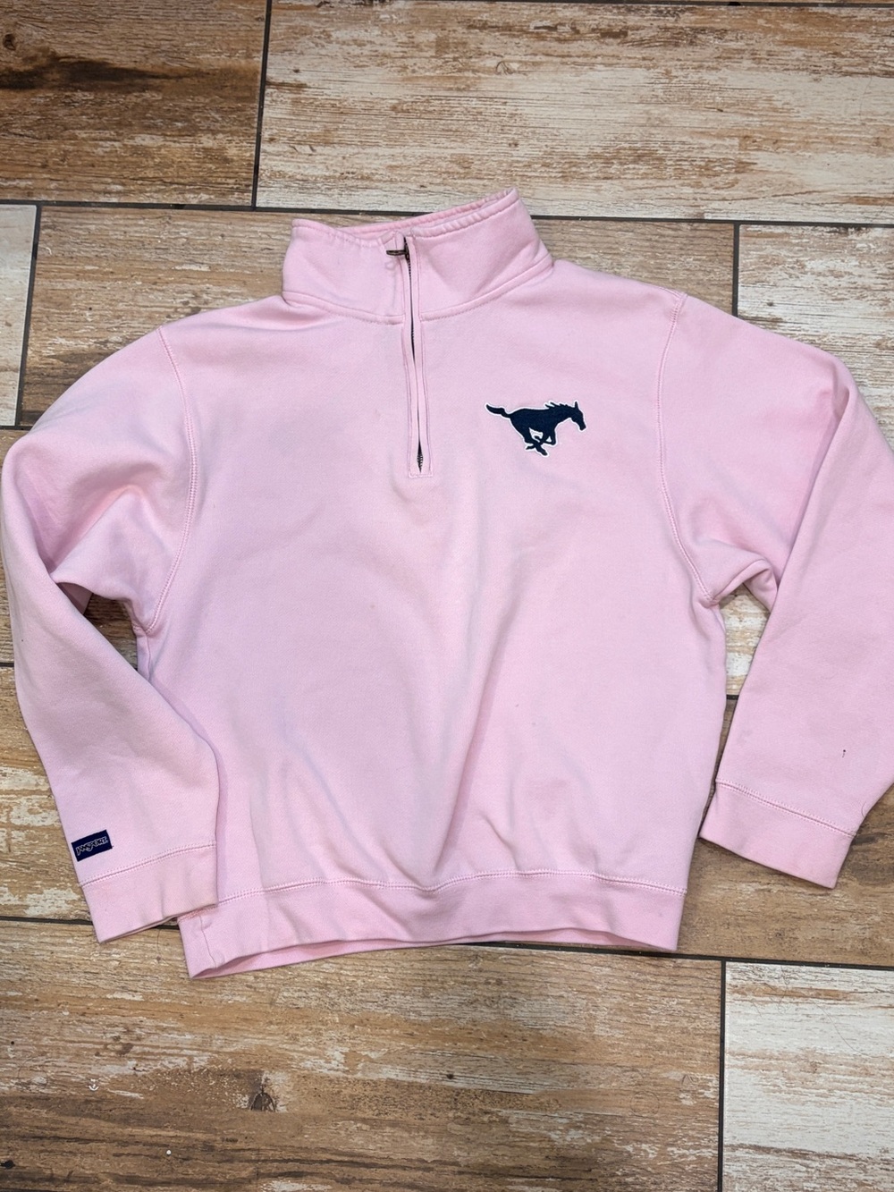 Womens Pink Jansport Half Zip Sweatshirt
